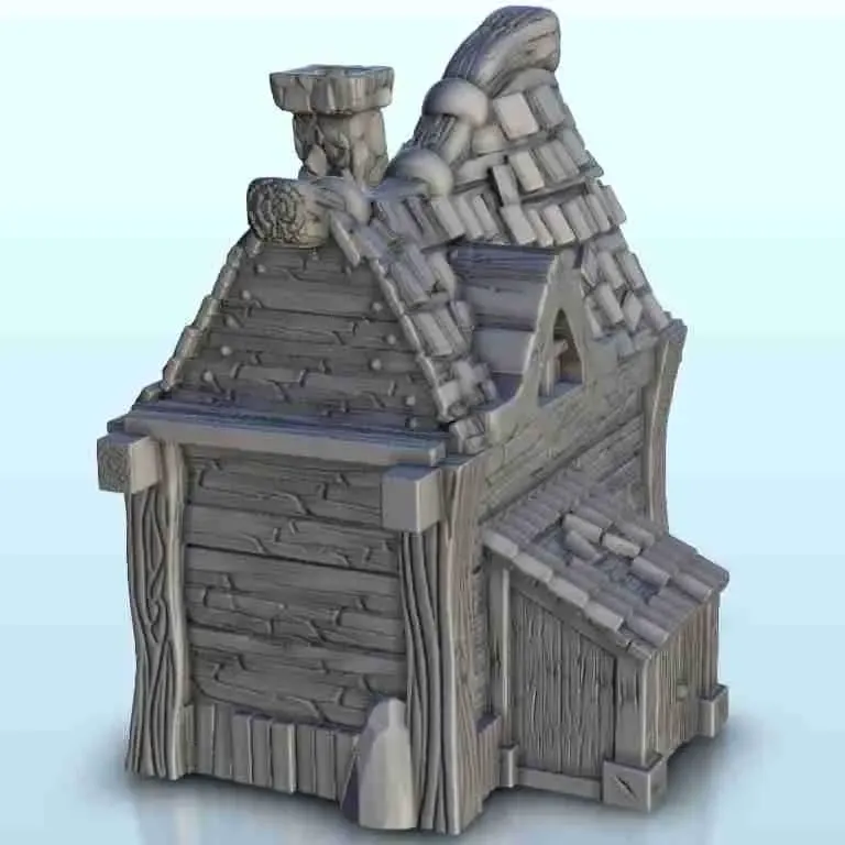 Wooden traditionnal house 1 - miniatures warhammer terrain s