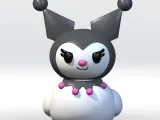 Sanrio Kuromi MultiColor Flexi STL file 3mf Articulated 3D-4