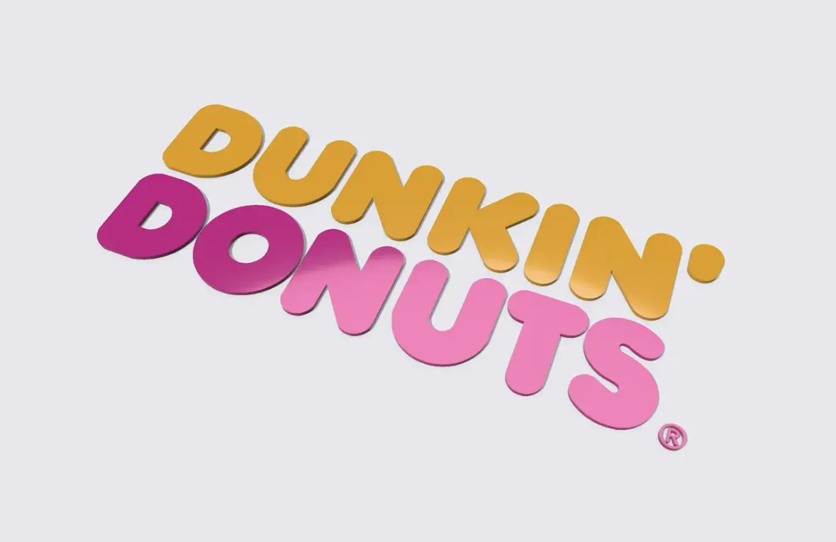 Logotipo de Dunkin Donuts en 3D. 5 mm de altura.