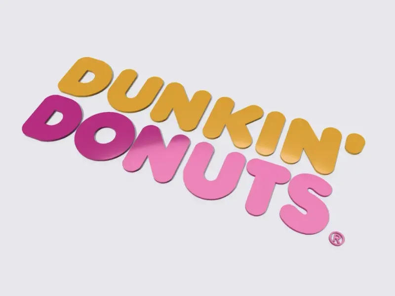 Dunkin Donuts logo in 3D. 5mm high.