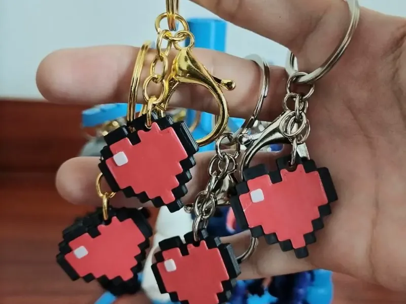 Portachiavi del Cuore di Minecraft SENZA AMS