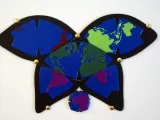 Butterfly World Map - Four Pieces-0