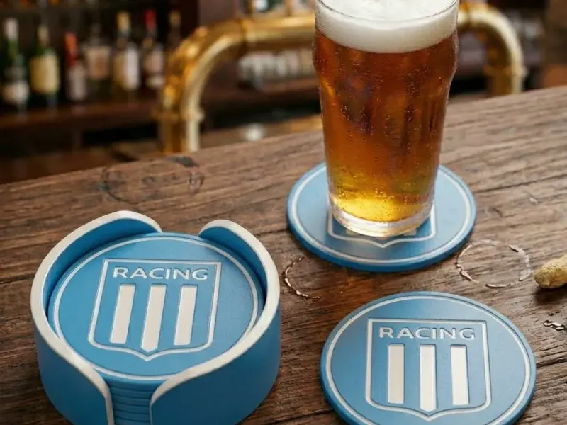 RACING CLUB COASTERS AND HOLDER