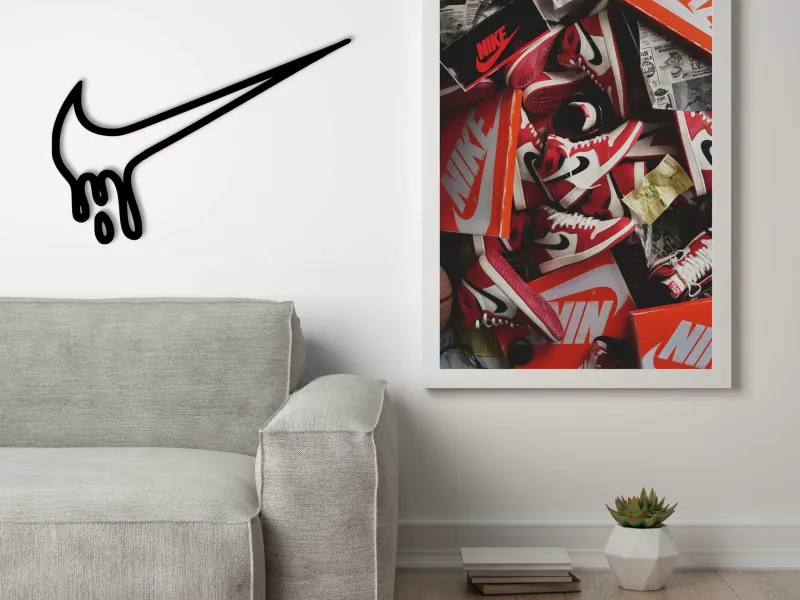 Nike Swosh Drip Logo Wall Art