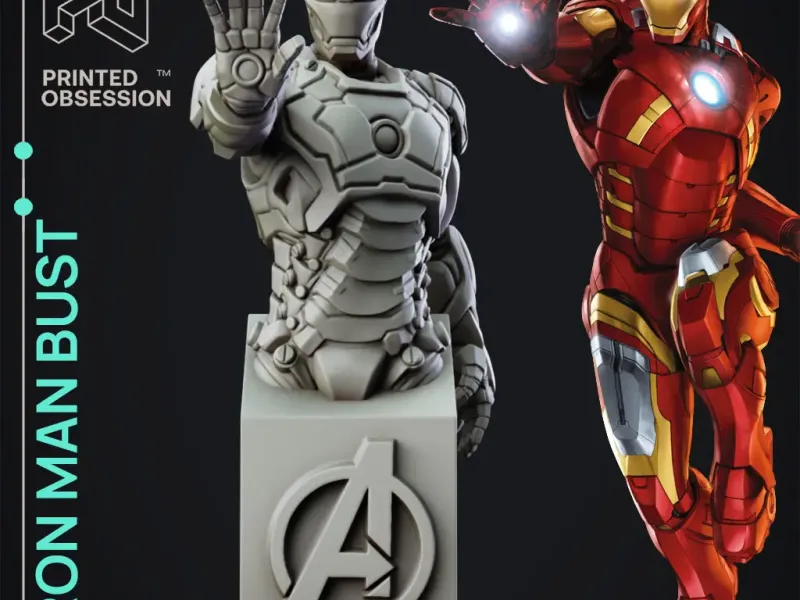 Busto do Homem de Ferro - Marvel - Arte de fã