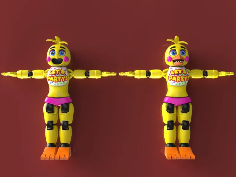 TOY CHICA ,FIVE NIGHTS AT FREDDY'S / PRINT-IN-PLACE WITHOUT