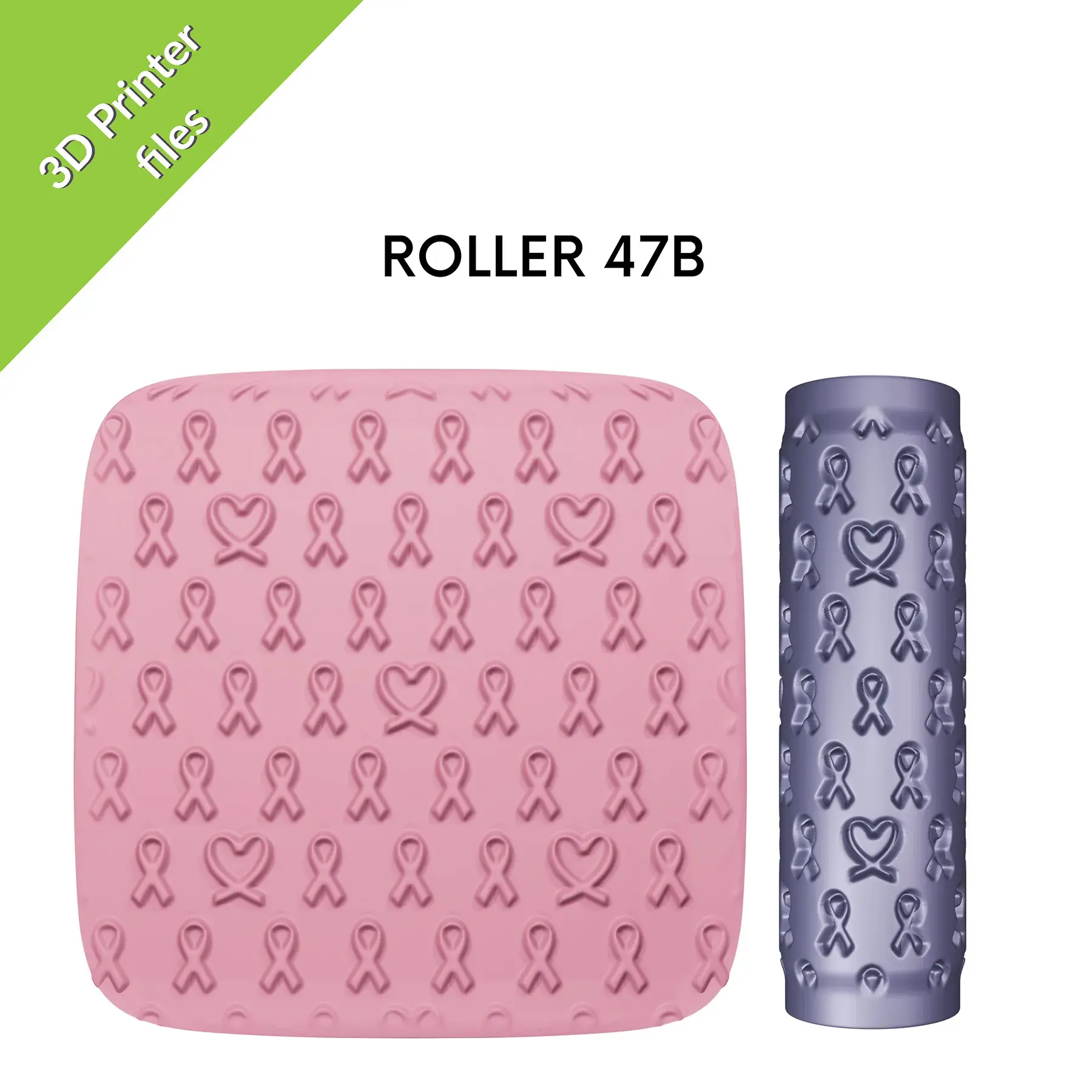 3D Printer Files | 3MF File | Texture rollers, cancer awareness ribbon ...