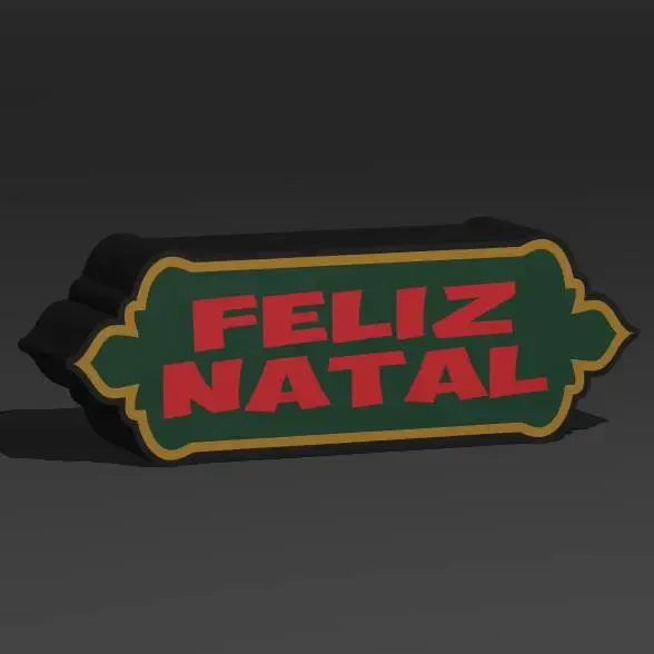 Feliz Natal - Grande - 329mmX113mm - k2 Plus Lightbox