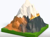 Low Poly Mountain Terrain – Stylized Mountain Landscape STL-7