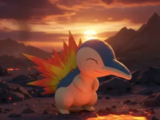 #0155 Cyndaquil – Low Poly Pokémon