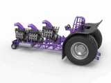 Pulling tractor with 3 engines V8 Version 1 Scale 1:25-6