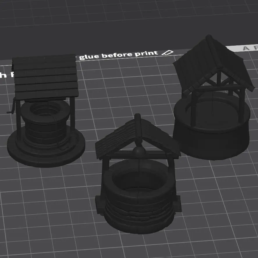 3D Printer Files | 3MF File | Water well miniature asset for tabletop games
