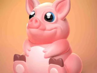 CUTE PIG (PRINT IN PLACE)