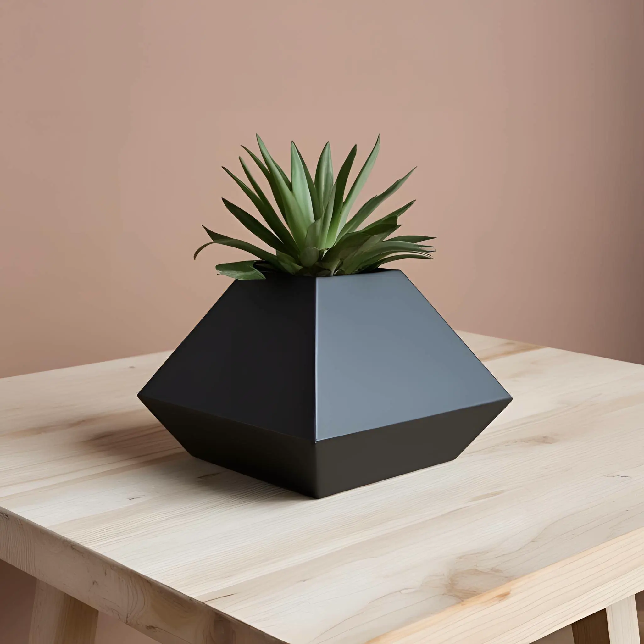 Minimalist Pyramid Planter – Flower Pot as Home Decoration