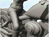 Beyzbol sopalı seksi kadın motorcu (6) - minyatür manzara-6