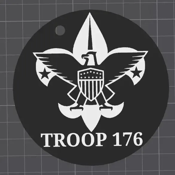 BSA keychain- comment for a custom troop/pack number!