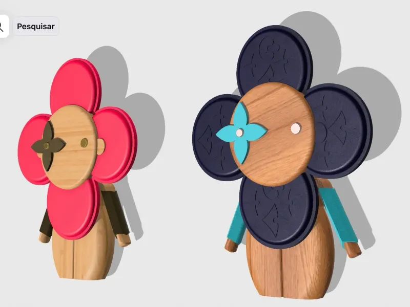 LV VW lion charm decor
