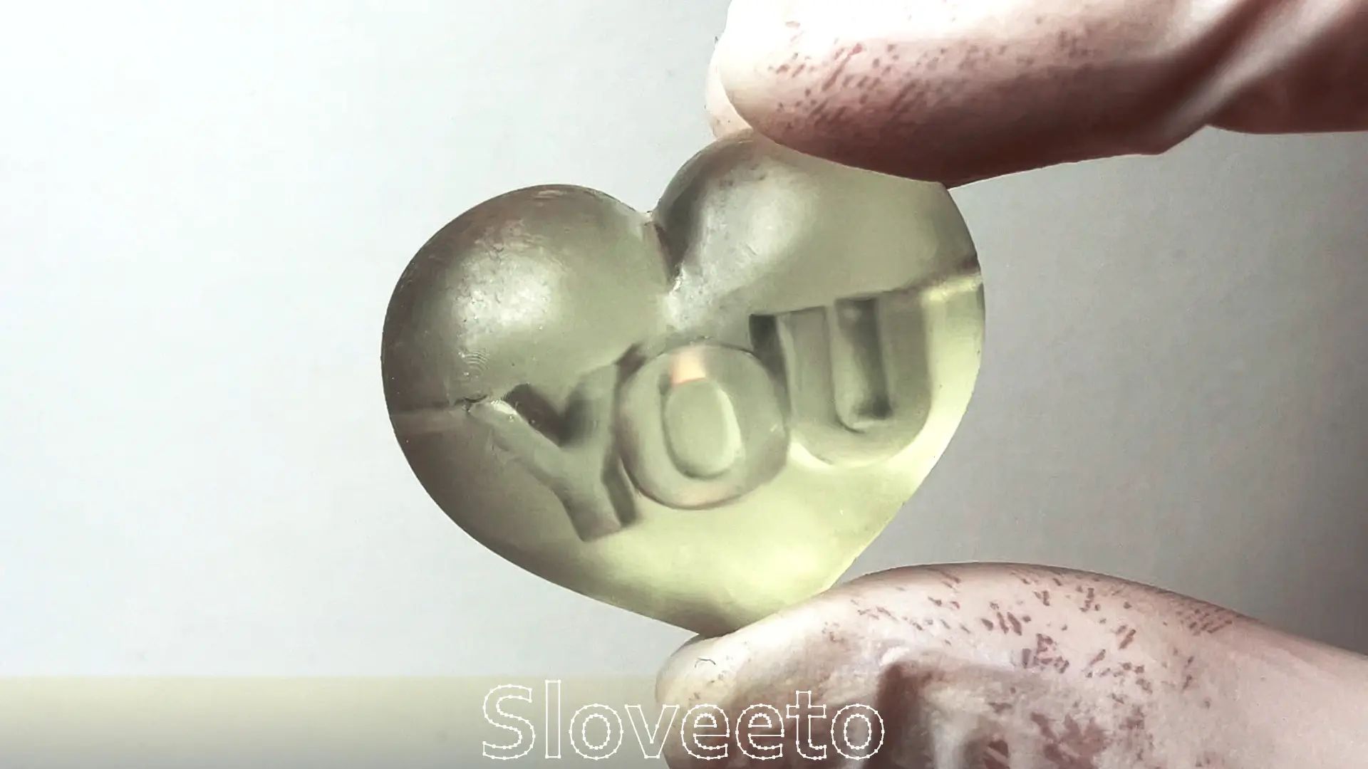 Love You Transparente Herz-Figur mit Innenbeschriftung