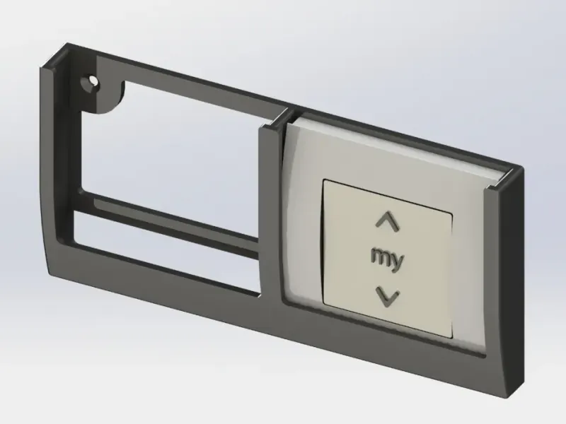 Wall holder for double Somfy Smoove Origin RS100 IO remotes