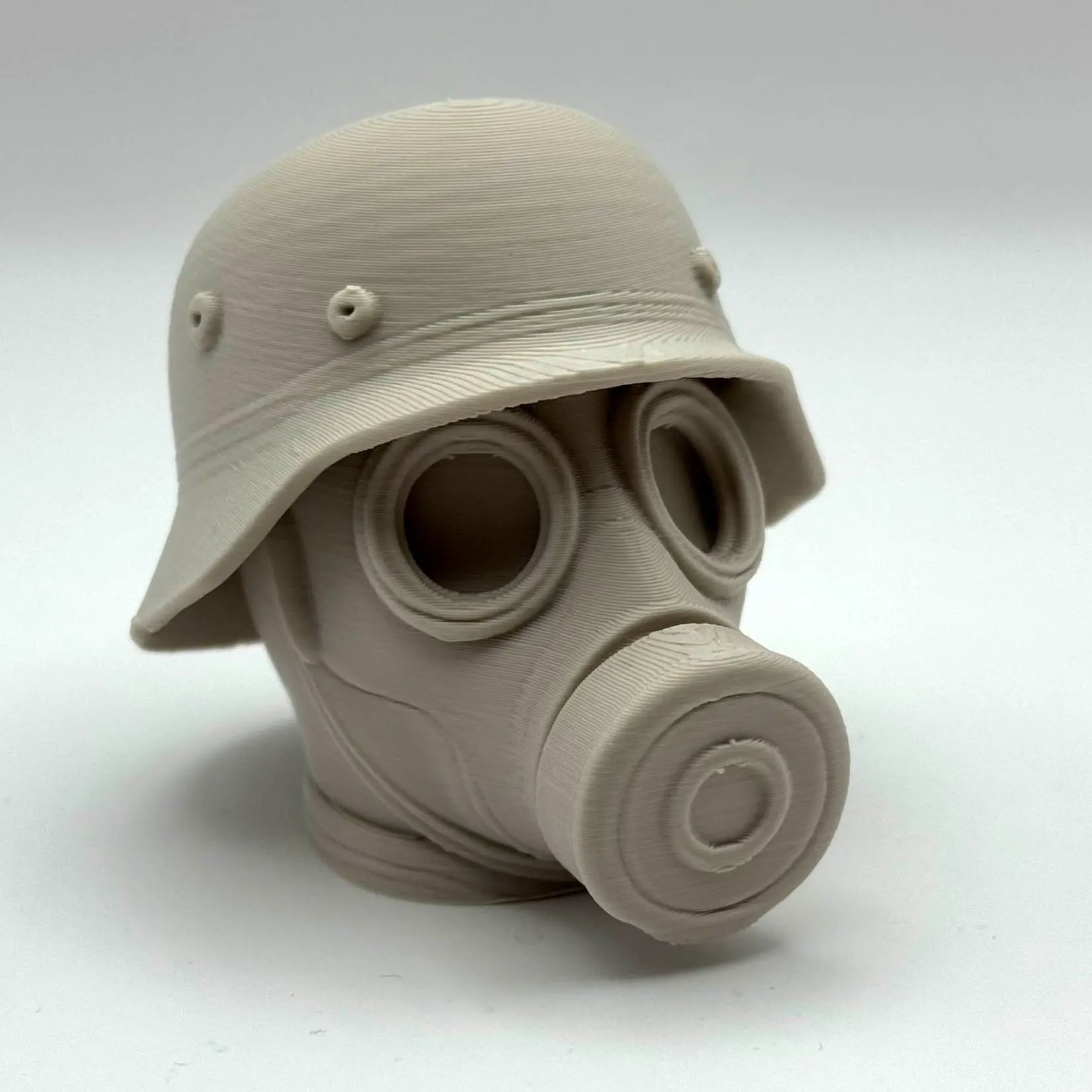 Gas Mask Head with Helmet