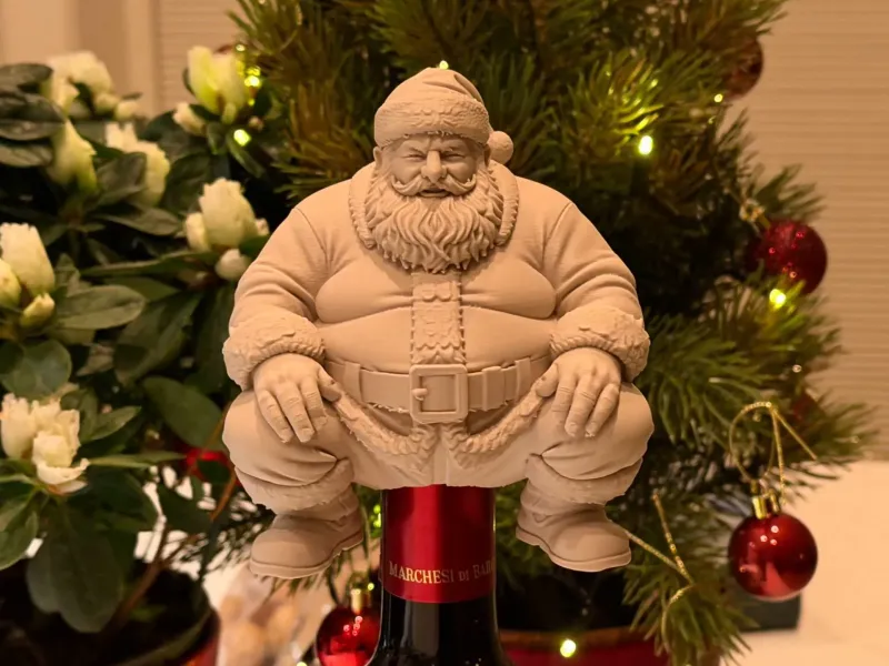 Wine Santa Decor