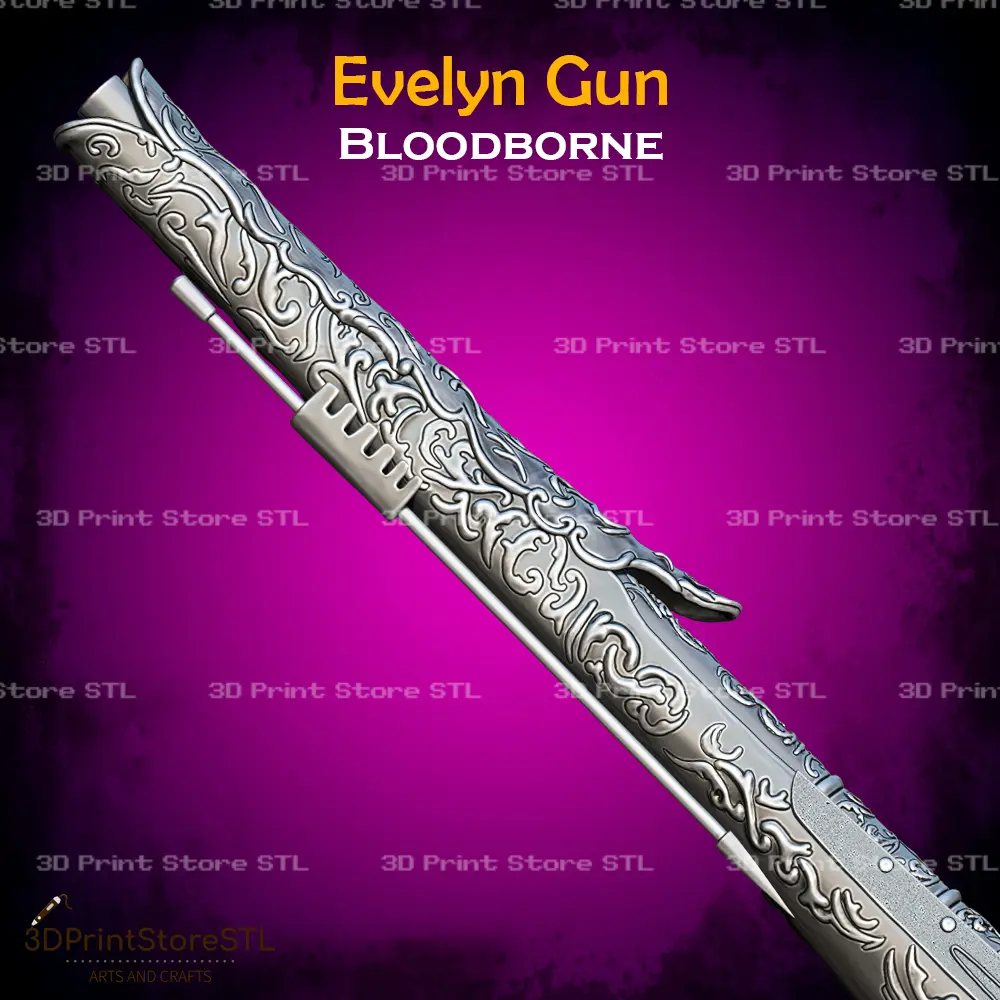 Evelyn Gun Cosplay Bloodborne - Archivo STL