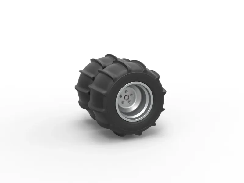 Double Rear wheel for Dune Buggy Scale 1:25