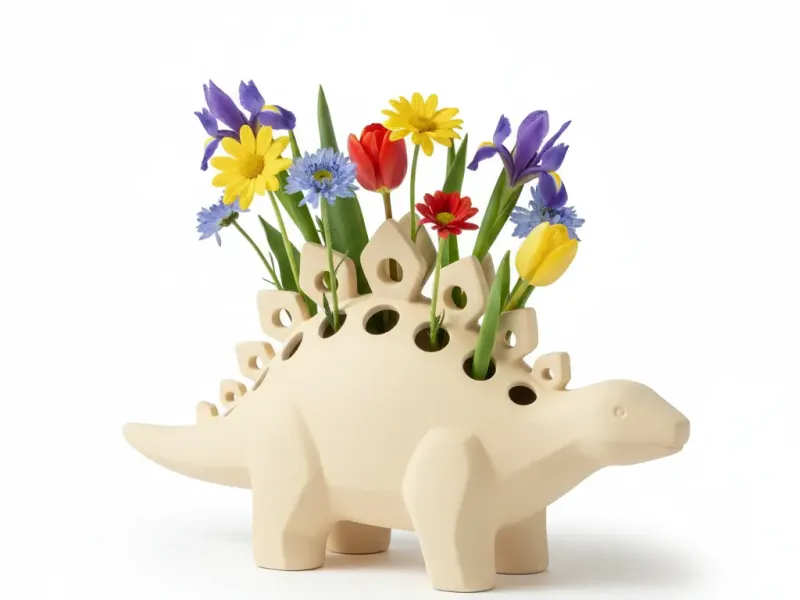 stegosaurus vase