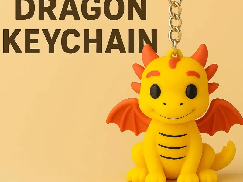 Llavero de dragón adorable