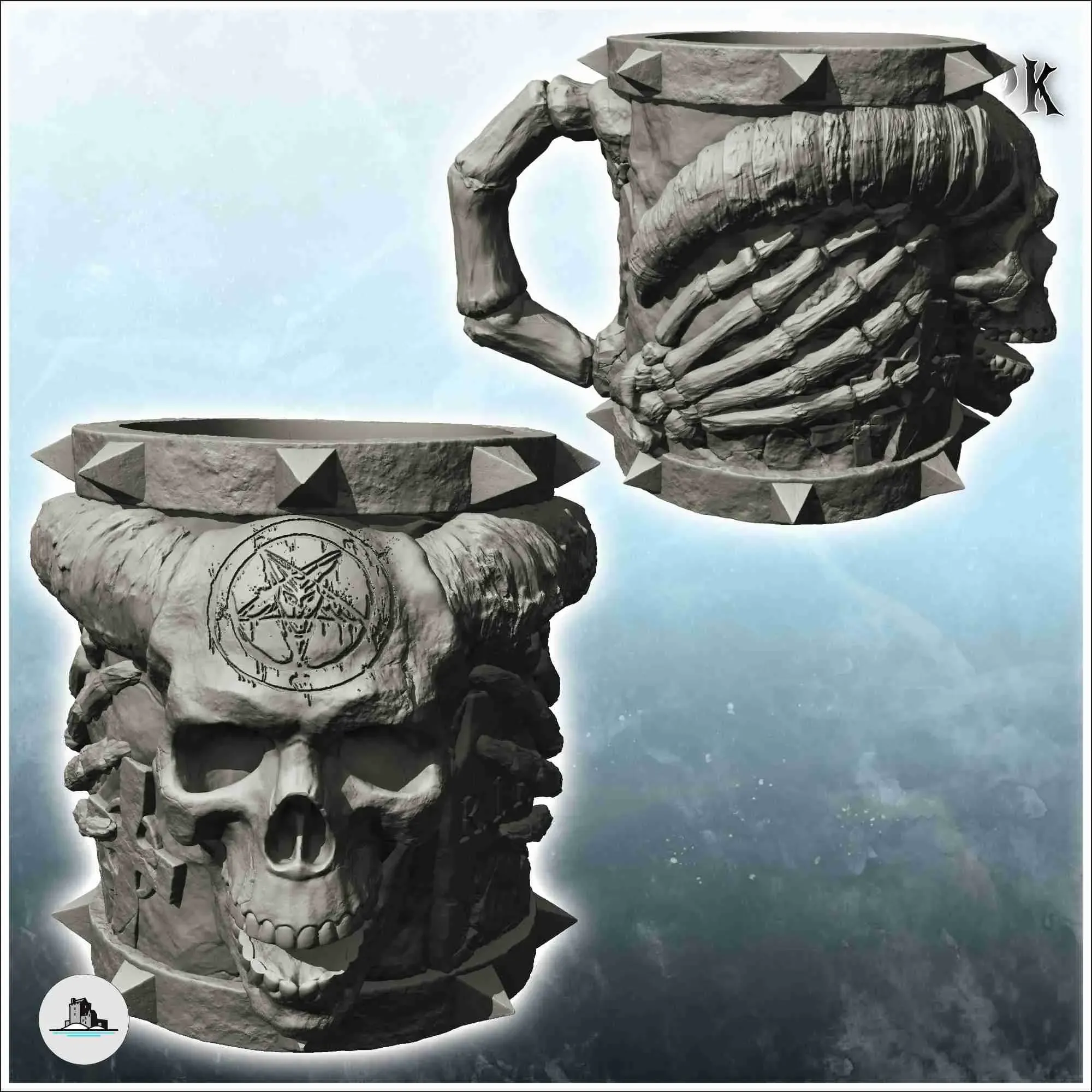 Mystical mug with satanic symbol (30) - beer can holder