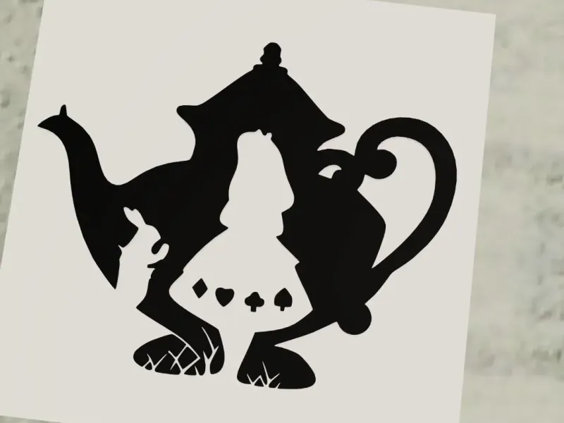 Alice in Wonderland Tea silhouette