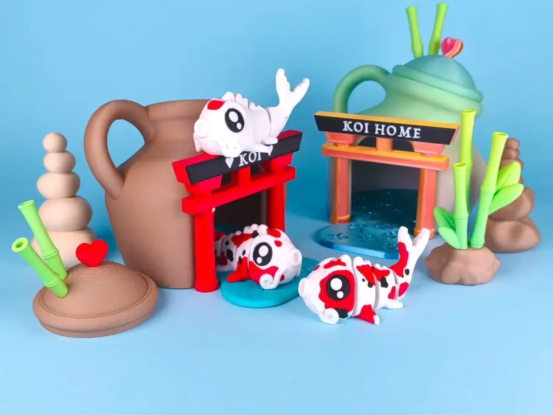 Diorama for Cute Flexi Animals, Koi Carp Edition