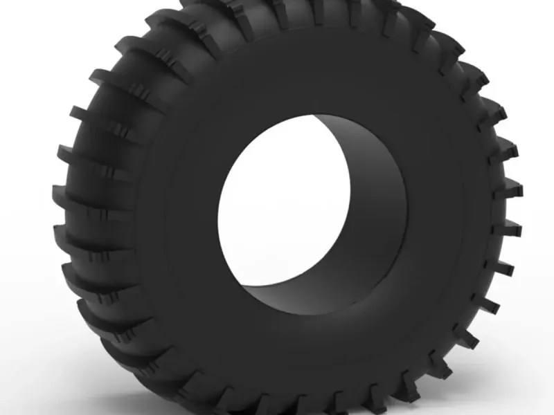 Trom tire 1 deflated Scale 1:25