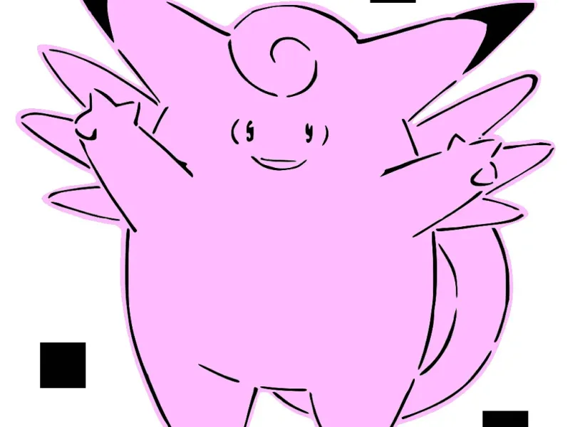 036 Stencil Clefable