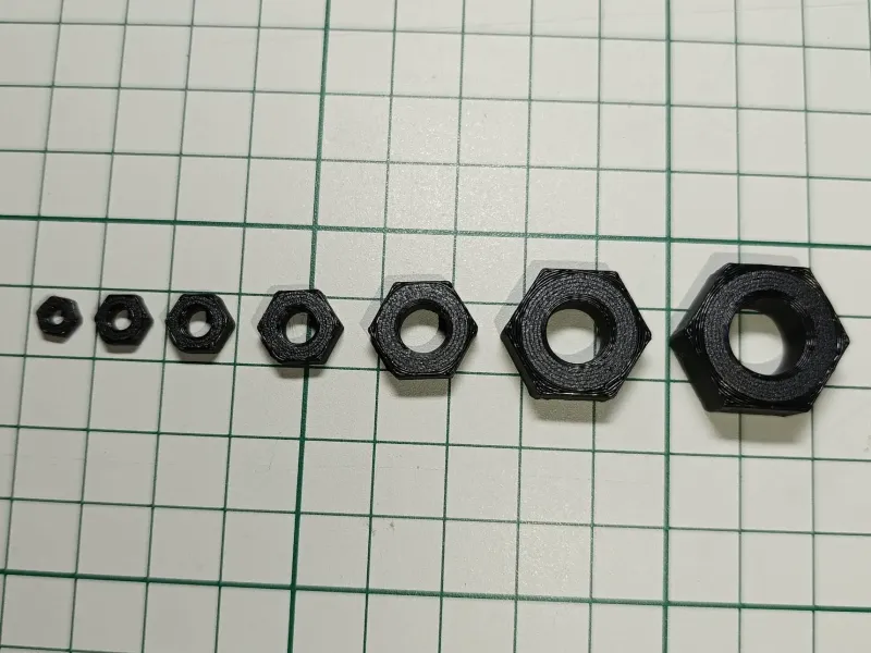 M3 to M12 Metric Nut Reference Set for 3D Design | TMD