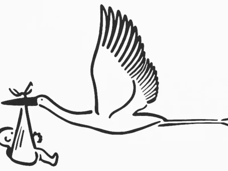 Stork stencil