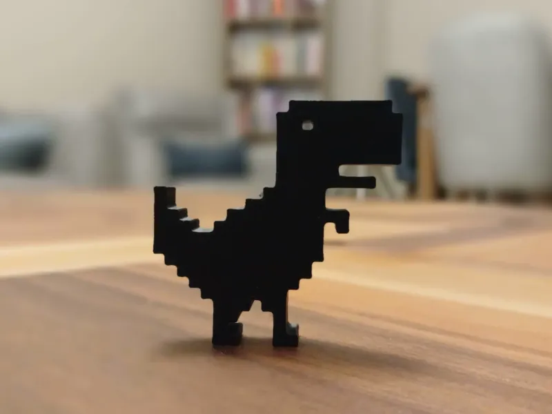 Dino do Chrome e Chaveiro de Dino