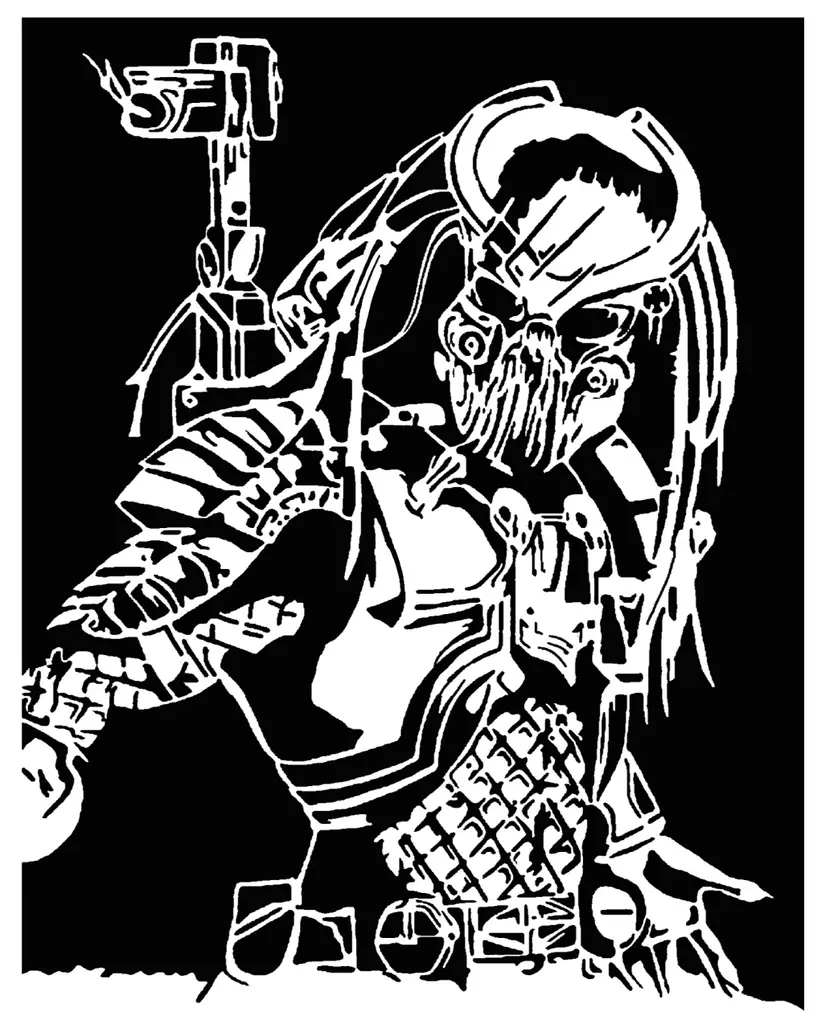The Predator stencil 3