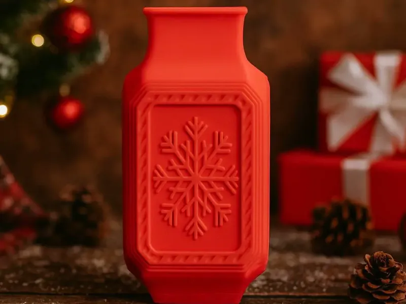 Winter Snowflake Vase - Festive Holiday Decor