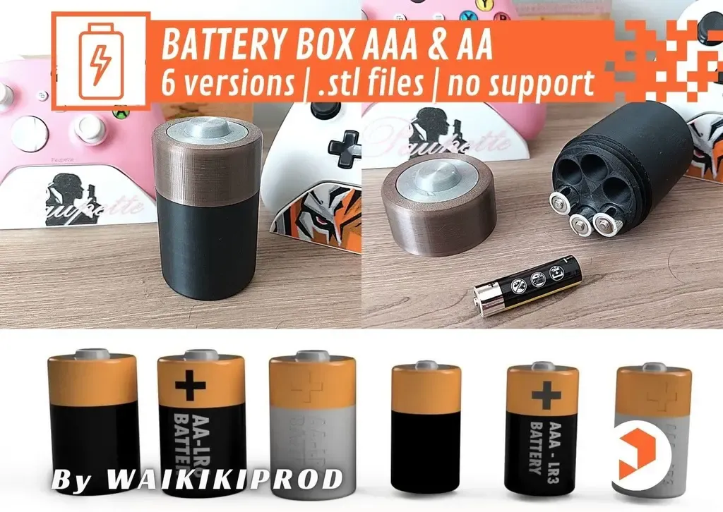 Battery Box - AA LR6 & AAA LR3 - 6 Versions 