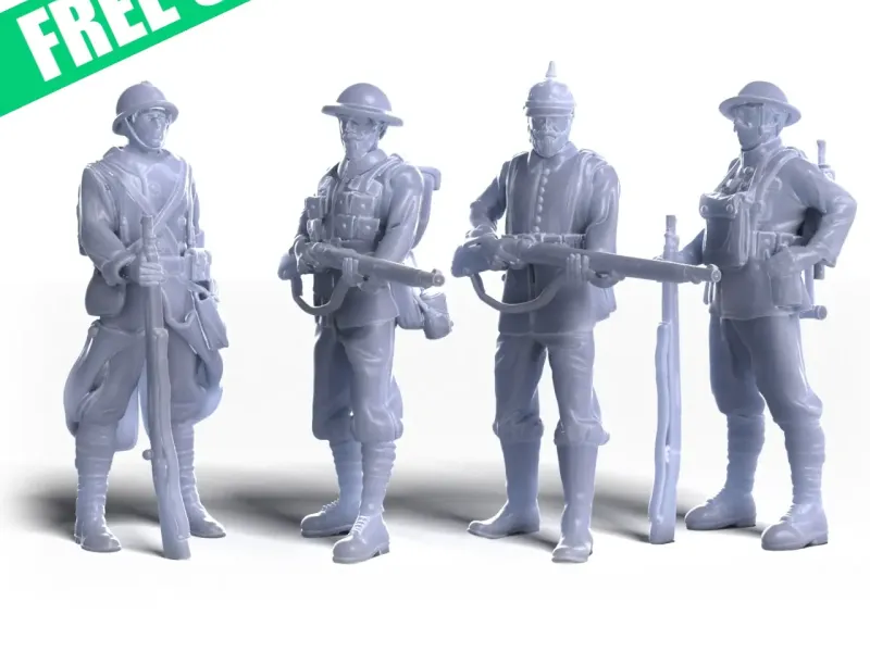 TOTAL WAR 1915 - FREE WW1 SOLDIERS (FRENCH, UK, US, GERMAN)
