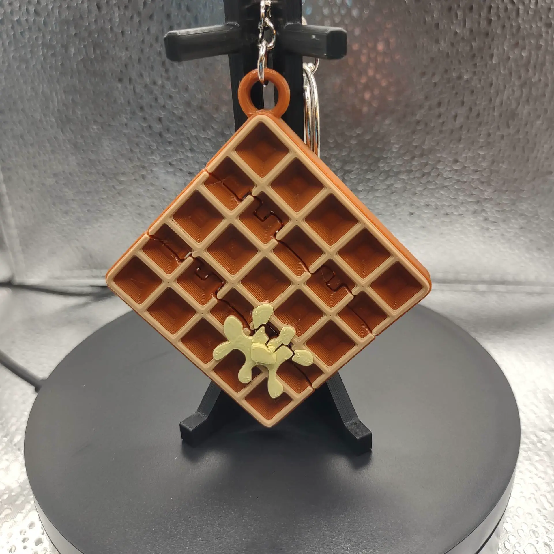 Flexi-Waffle Keychain Charm