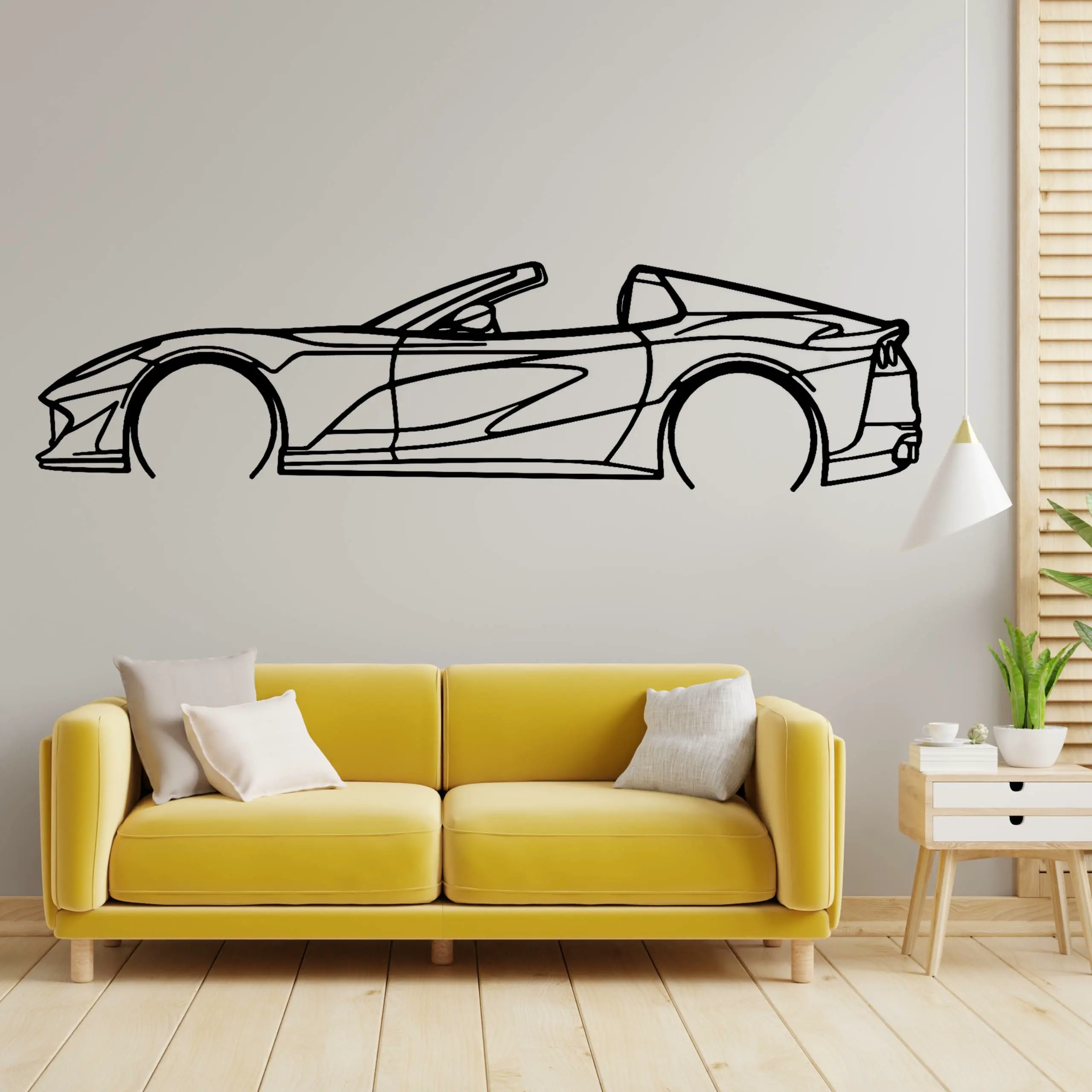 Convertible Sports Car Wall Art STL