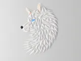 Geometric Wolf (vulpe) cap arta de perete-5