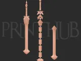 Baul Sword from Devil May Cry anime 2007 for cosplay STL-6