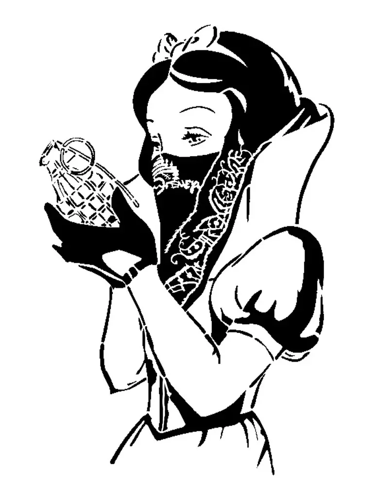 Snow White stencil 2