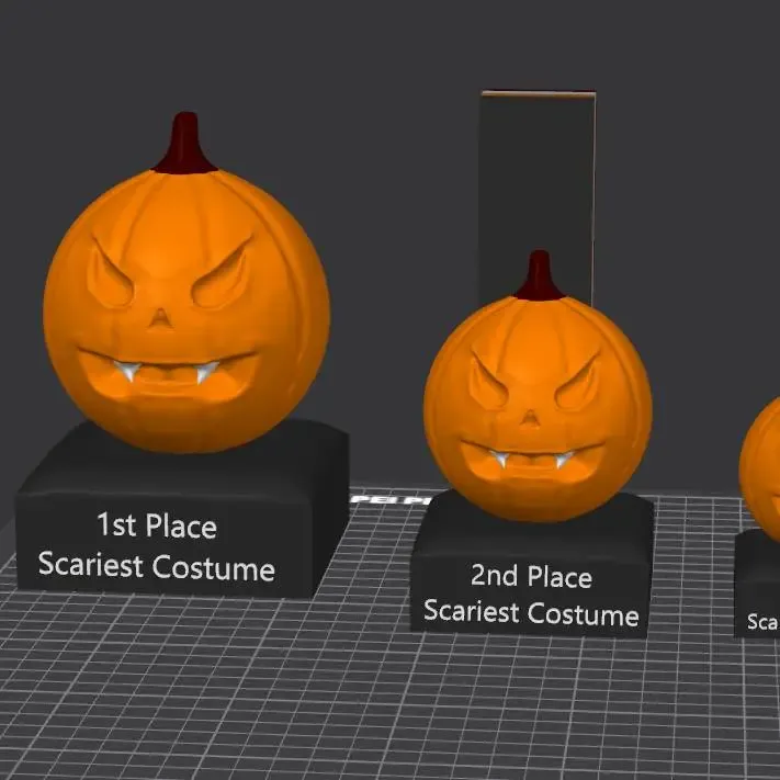 Halloween Trophies 1st 2nd 3rd scariest
