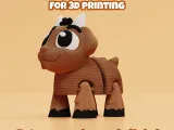 Articulated Goat 3D Print File: Flexi Fidget Toy-2