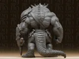 #090 Massive Dragonborn Brute Warrior Miniature-3