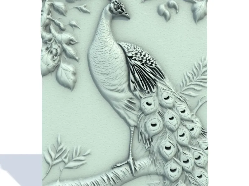 Florales Pfauen-Poster